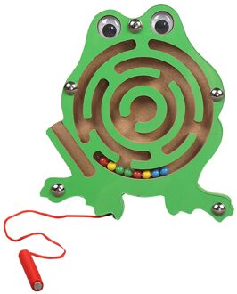 Kids Doolhof Speelgoed Kinderen Magnetische Houten Puzzel Spel Speelgoed Intellectuele Puzzel Board Vroege Educatief Houten Doolhof Speelgoed groen
