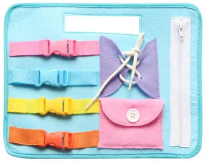 Kids Dress Teaching Board Zip Button Lace Up Montessori Early Education Dress Teaching Aids Preschool Toys for Children