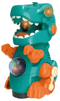 Kids Elektrische Dinosaurus Bubble Machine Muziek Verlichting Speelgoed Bubble Machine Zomer Magic Bubble Blower Machine Dier groen