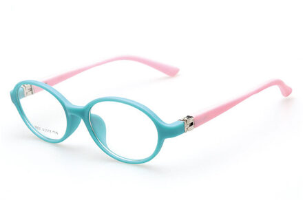 Kids Frames Brillen Optische Brillen Ronde Bril Voor Kinderen Jongens Meisjes Recept Lens Óculos Infantil Tr 8801 C11 blauw roze