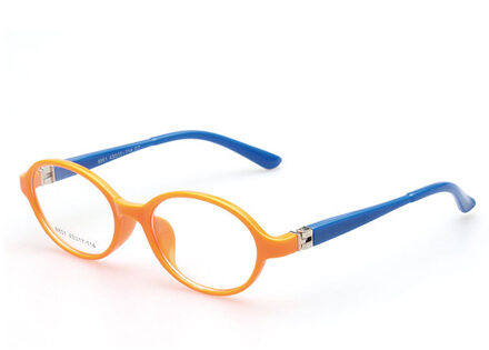 Kids Frames Brillen Optische Brillen Ronde Bril Voor Kinderen Jongens Meisjes Recept Lens Óculos Infantil Tr 8801 C7 oranje blauw