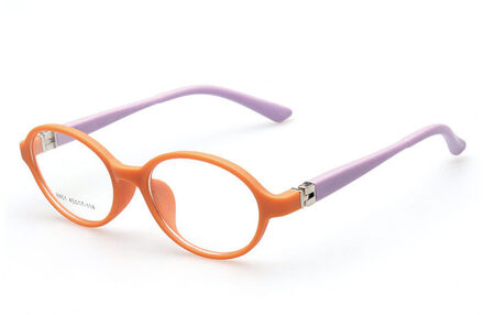 Kids Frames Brillen Optische Brillen Ronde Bril Voor Kinderen Jongens Meisjes Recept Lens Óculos Infantil Tr 8801 C9 oranje paars