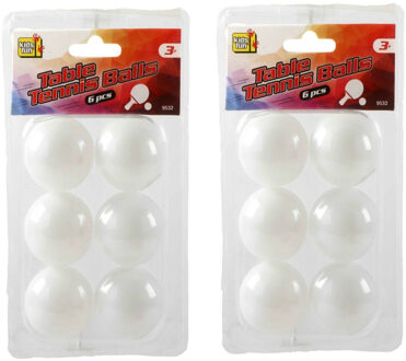 Kids fun Tafeltennis pingpong balletjes - 40 mm/4 cm - 24x stuks - Tafeltennisballen Wit