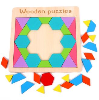 Kids Geometrische Tangram Bouwsteen Puzzel Kleur Cognitie Onderwijs Speelgoed