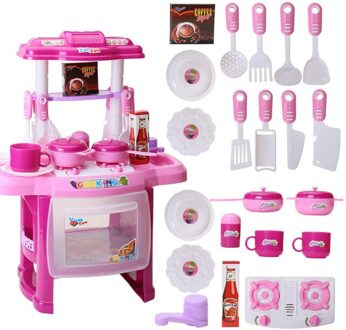 Kids Gereedschap Box Voor Tool Set Speelgoed Ingenieur Multifunctionele Onderhoud Bureau Educatief Intelligentie Pretend Play Kinderen Speelgoed B1 roze in bags