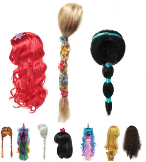 Kids Girl Cosplay Wig Princess Elza Ana Children Snow White Tangled Hair Braid Wigs Girls Princess Wig for Party