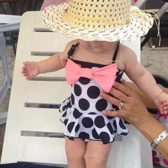 kids girl one piece swimwear polka dots baby girl swimsuit bikini swimming suit