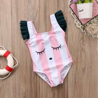 kids girls cute stripe ruffle one pieces swimwear toddler baby girl swimsuit beach bathing suits children beachwear