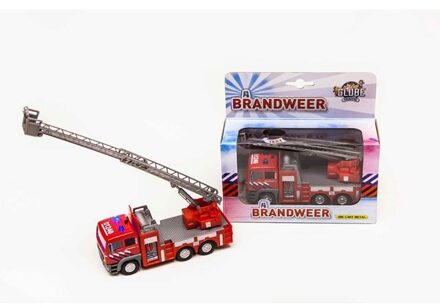 Kids Globe brandweerauto rood 16 cm