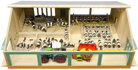 Kids Globe Houten Boerderij Kids Globe Met Ligboxen 1:32