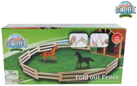 Kids Globe houten hekjes 1:24 156cm bruin