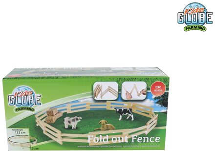 Kids Globe houten hekjes 1:32 132cm bruin