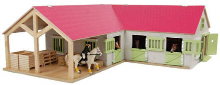 Kids Globe Paardenstal 1:24 roze