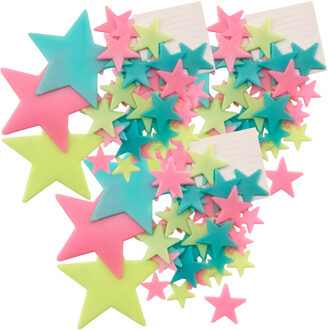 Kids Glow in the dark Sterrenstelsel - 150x stuks - multi - kinderkamer - decoratie