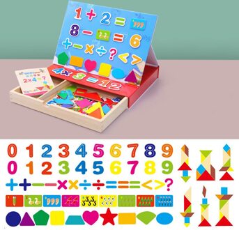 Kids Houten Speelgoed Magnetische Puzzels Gezicht Kenmerken Cognitieve Pairing Tekentafel Box Vroege Educatief Speelgoed Voor Jongens Meisjes A4