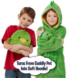 Kids Huisdieren Hoodie Deken Hoodie Kinderen Sweatshirt Huisdier Vormige Wearable Hoodie Fleece Winter Pet Capuchon Voor Kinderen groen for kids