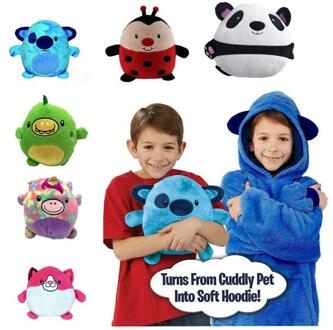 Kids Huisdieren Hoodie Deken Hoodie Kinderen Sweatshirt Huisdier Vormige Wearable Hoodie Fleece Winter Pet Capuchon Voor Kinderen lieveheersbeestje for kids