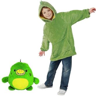 Kids Huisdieren Hoodie Deken Hoodie Kinderen Sweatshirt Huisdier Vormige Wearable Hoodie Voor Kerstcadeau groen
