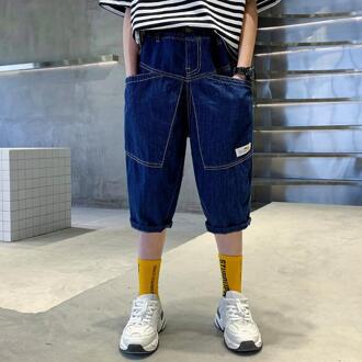 Kids Jeans Shorts Zomer Toevallige Denim Shorts Cowboy Baby Boy Kleding Mode Katoen Elastische Taille Broek 4 -14 Jaar 120