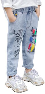 Kids Jeans Voor Jongens Brief Afdrukken Baby Boy Denim Trausers Kinderen Jongens Mode Denim Broek Baby Jeans Kleding 2-9 Jaar 5