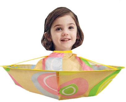 Kids Jongen Meisjes Haar Knippen Cape Gown Kapper Kapper Schort Kappers Kinderen Hair Cut Mantel Paraplu Cape geel