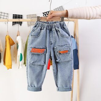 Kids Jongens Jeans Baby Kleding Klassieke Broek Kinderen Denim Kleding Jongen Casual Lange Broek 2-7Years 7T-height 130cm