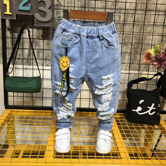 Kids Jongens Jeans Mode Kleding Ripped Broek Denim Kleding Kinderen Baby Boy Populaire Cowboy Lange Broek AS23 lucht blauw / 6--height 120cm