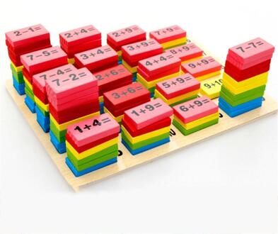 Kids Kind Math Speelgoed Houten Multicolour Wiskunde Houten Domino Blokken Vroeg Leren Speelgoed Sets Voor Kinderen Educatief