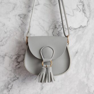 Kids Kinderen Baby Meisjes Kleine Schoudertas Zoete Pu Lederen Heuptas Crossbody Handtassen grijs