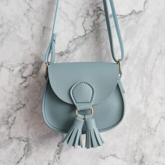 Kids Kinderen Baby Meisjes Kleine Schoudertas Zoete Pu Lederen Heuptas Crossbody Handtassen licht bule