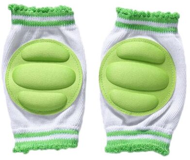 Kids Knieschijf Ademend Knieën Protector Kruipen Been Pads Elleboog Kussen Peuters groen