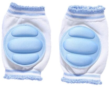 Kids Knieschijf Ademend Knieën Protector Kruipen Been Pads Elleboog Kussen Peuters lucht blauw