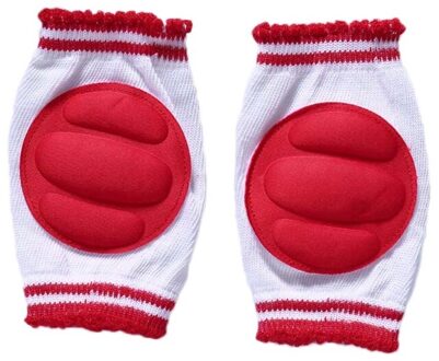 Kids Knieschijf Ademend Knieën Protector Kruipen Been Pads Elleboog Kussen Peuters Rood