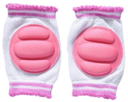 Kids Knieschijf Ademend Knieën Protector Kruipen Been Pads Elleboog Kussen Peuters Roze