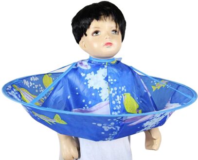 Kids Leuke Haarverzorging Shampoo Capes Unieke Hair Cut Kleding Waterdicht Haircut Blauw Mantel