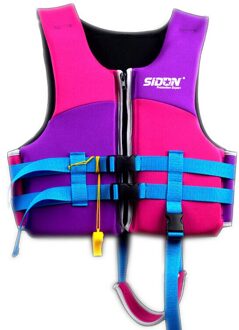 Kids Levensreddende Vest Drijfvermogen Hulp Zeilen Kajak Reddingsvest Drijven Zwemmen Kajak Paars / S 11-18KG
