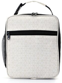 Kids Lunch Tas Lunch Tas Mode Geïsoleerde Lunch Tas Oxford Reizen Essentieel Picknick Tas Unisex Geïsoleerde Lunchbox ivoor