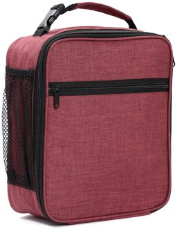 Kids Lunch Tas Lunch Tas Mode Geïsoleerde Lunch Tas Oxford Reizen Essentieel Picknick Tas Unisex Geïsoleerde Lunchbox rood