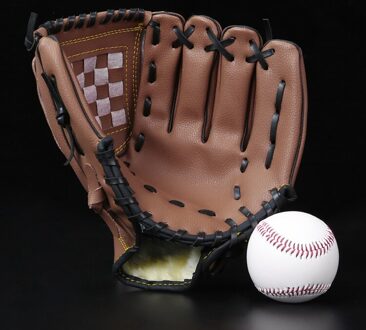 Kids Mannen Batting Handschoenen Apparatuur Softbal Praktijk Hand Honkbal Handschoen Gewogen Guante Baseball Outdoor Sport BJ50ST Chocolade / 10.5 inches