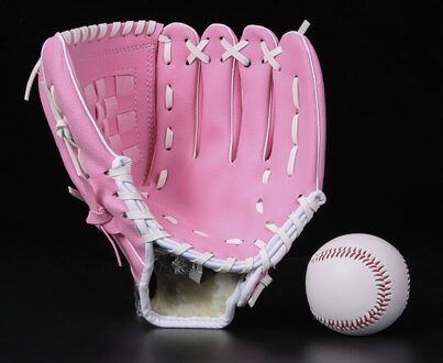 Kids Mannen Batting Handschoenen Apparatuur Softbal Praktijk Hand Honkbal Handschoen Gewogen Guante Baseball Outdoor Sport BJ50ST Roze / 12.5 inches