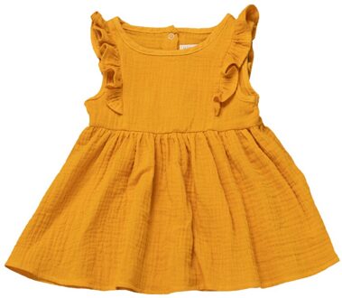 Kids Meisjes Kleding Meisjes Prinses Jurk Voor Kinderen Zomer Kleding Peuter Baby Meisjes Ruches Vliegen Mouwen Effen Afdrukken Prinses Jurk geel / 18-24 Months