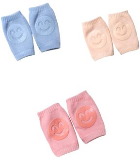 Kids Meisjes Non Slip Kruipen Elleboog Zuigelingen Peuters Baby Accessoires Glimlach Knee Pads Protector Veiligheid Kneepad Been Warmer geel