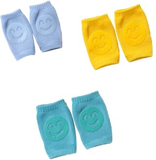 Kids Meisjes Non Slip Kruipen Elleboog Zuigelingen Peuters Baby Accessoires Glimlach Knee Pads Protector Veiligheid Kneepad Been Warmer Zilver