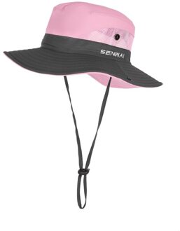 Kids Meisjes Paardenstaart Zomer Zonnehoed Brede Rand Uv-bescherming Emmer Cap Vrouwen Outdoor Brede Rand Opvouwbare Safari Vissen Cap roze
