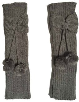 Kids Meisjes Strik Pompom Knit Beenwarmers Boot Sokken Manchetten Toppers Kerstcadeaus Botas Feminina Носки Женские Набор licht grijs