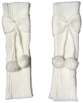 Kids Meisjes Strik Pompom Knit Beenwarmers Boot Sokken Manchetten Toppers Kerstcadeaus Botas Feminina Носки Женские Набор wit