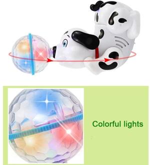 Kids Muziek Licht Speelgoed Elektronische Walking Dansen Smart Met Verlichting Interactieve Kids Xmas Hond Muziek Robot Kinderen Spelen D3H8