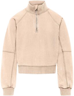 KIDS ONLY Donna Half Zip Washed Sweater Meisjes beige - 122/128