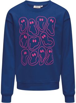 KIDS ONLY Lissie Sweater Meisjes blauw - roze - 122/128