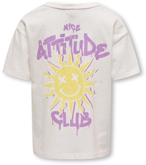 KIDS ONLY meisjes t-shirt Ecru - 110-116